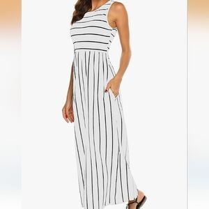 Striped Sleeveless Maxi Dress